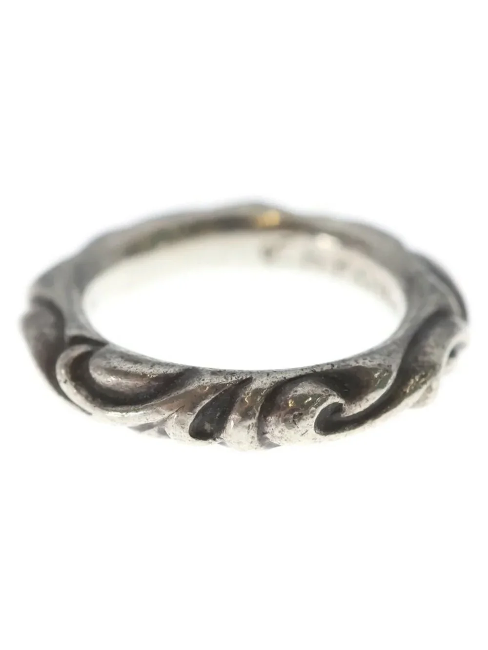 Chrome Hearts Scrl Band Scroll Ring Silver